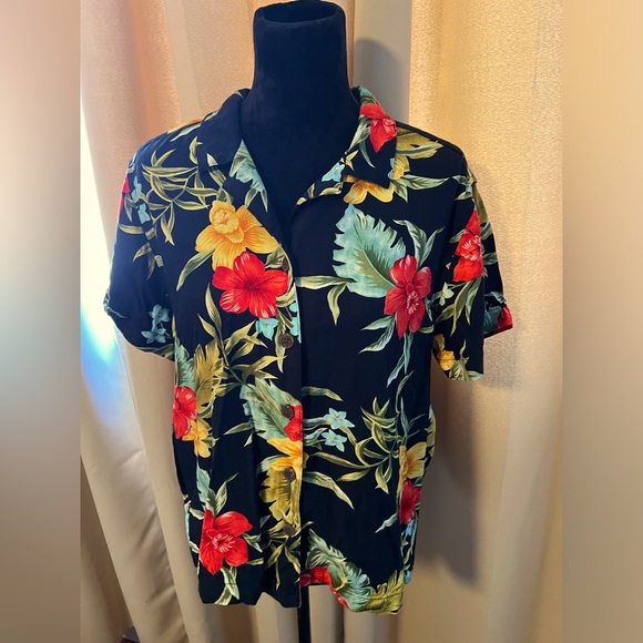 Caribbean Joe Hawaiian Print Shirt - Picture 1 of 5